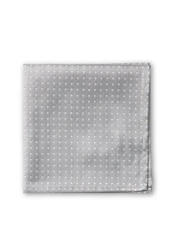 Favourbrook Albany Grey Silk Pocket Square- Pocket Squares