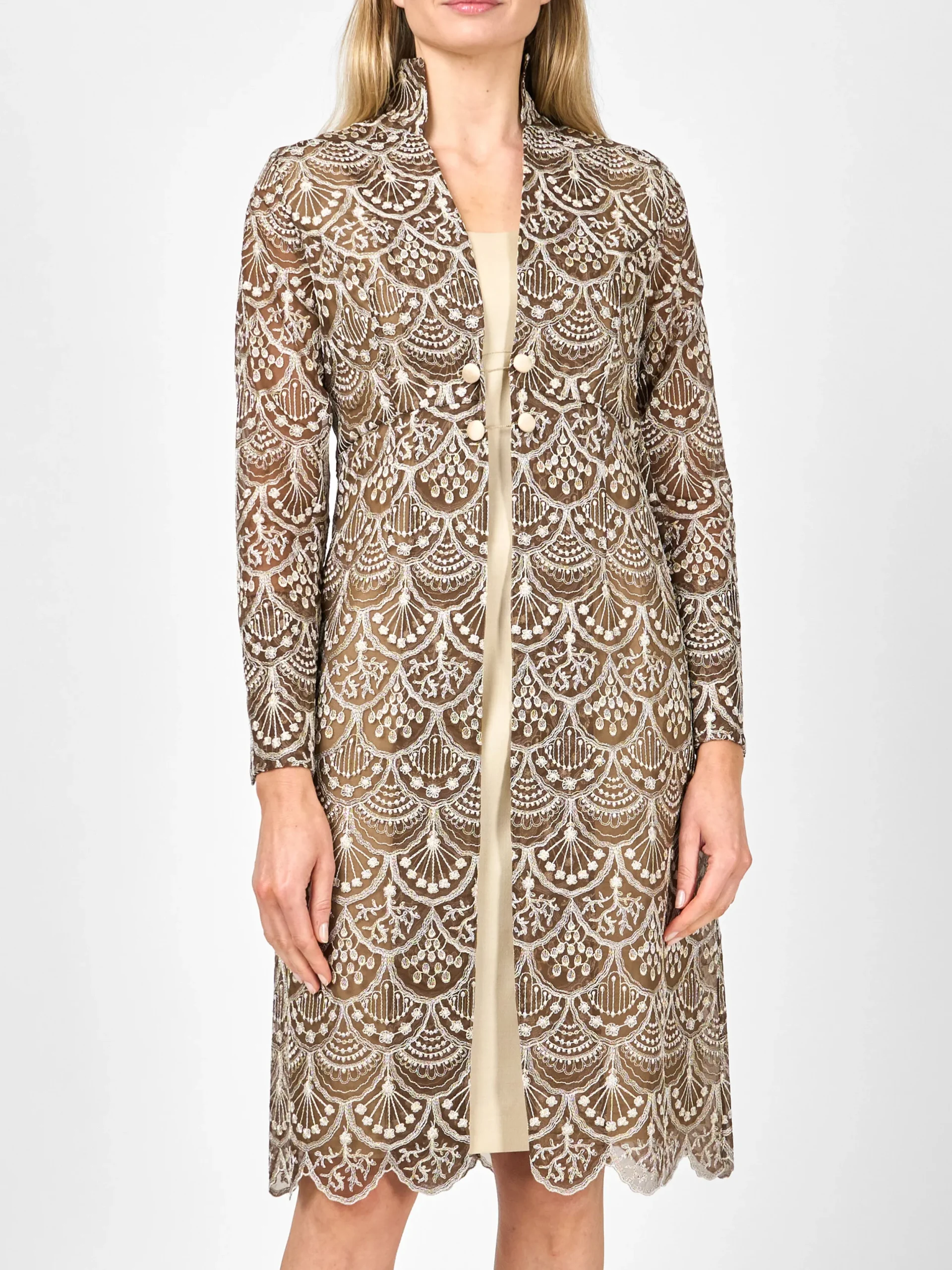 Favourbrook Belgravia Coat Chestnut Dafydd Silk Organza-Women Mother Of The Bride | Jackets & Coats