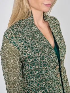 Favourbrook Belgravia Coat Forest Green Witham Silk Organza-Women Eveningwear | Eveningwear