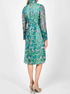 Favourbrook Belgravia Coat Jade Windsor Silk Organza-Women Jackets & Coats