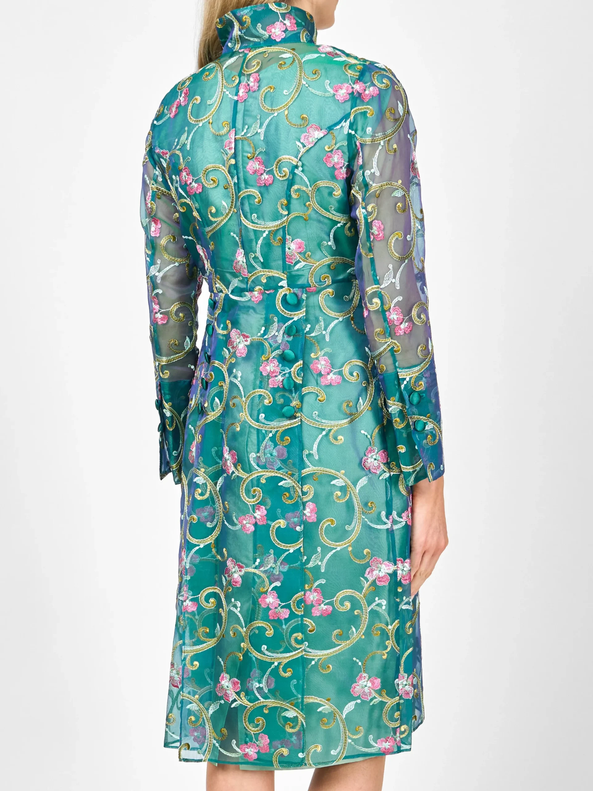 Favourbrook Belgravia Coat Jade Windsor Silk Organza-Women Jackets & Coats