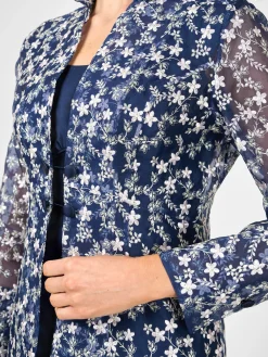 Favourbrook Belgravia Coat Navy Finborough Silk Organza-Women Mother Of The Bride | Jackets & Coats