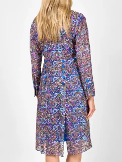 Favourbrook Belgravia Coat Sapphire Helsinki Silk Organza-Women Jackets & Coats