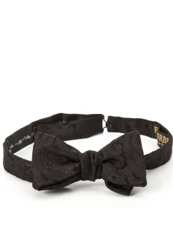 Favourbrook Black Albert Silk Bow Tie- Bow Ties