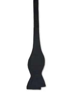 Favourbrook Black Douppion Bow Tie- Bow Ties