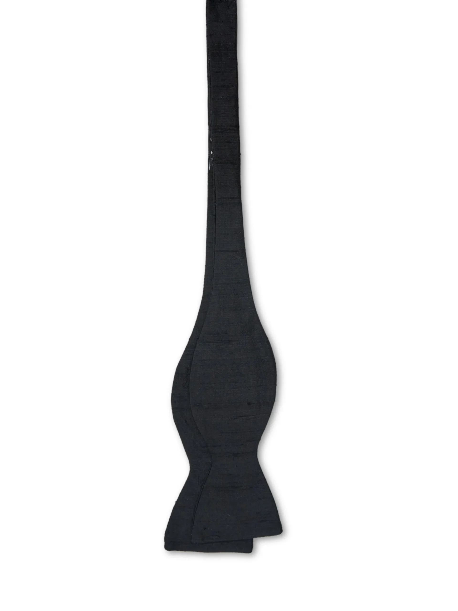 Favourbrook Black Douppion Bow Tie- Bow Ties