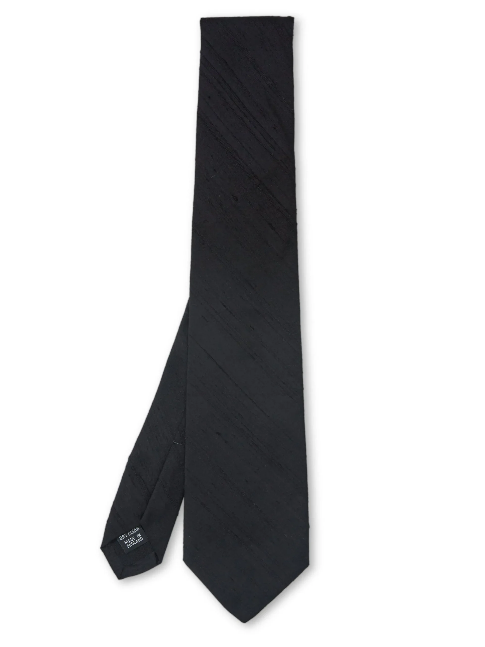 Favourbrook Black Douppion Silk Tie- Ties