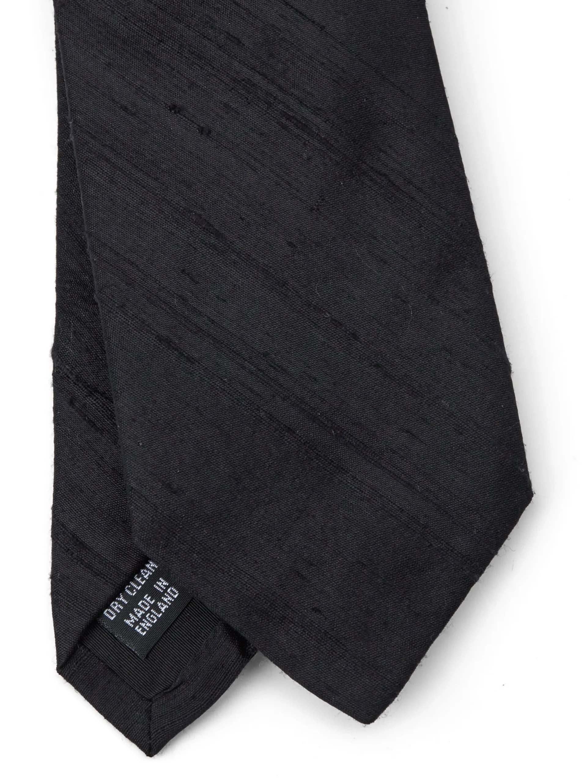 Favourbrook Black Douppion Silk Tie- Ties