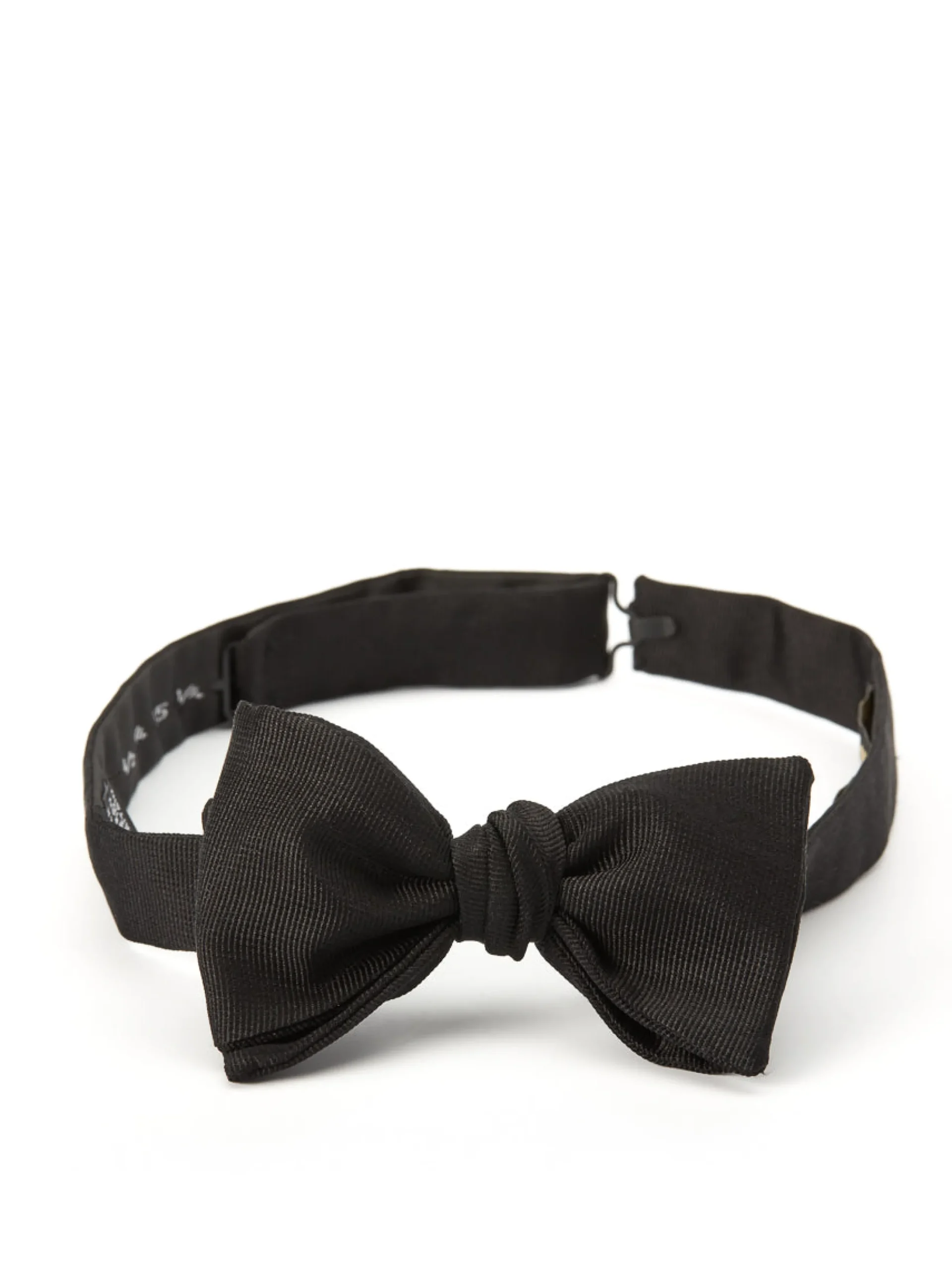 Favourbrook Black Grosgrain Silk Bow Tie- Bow Ties