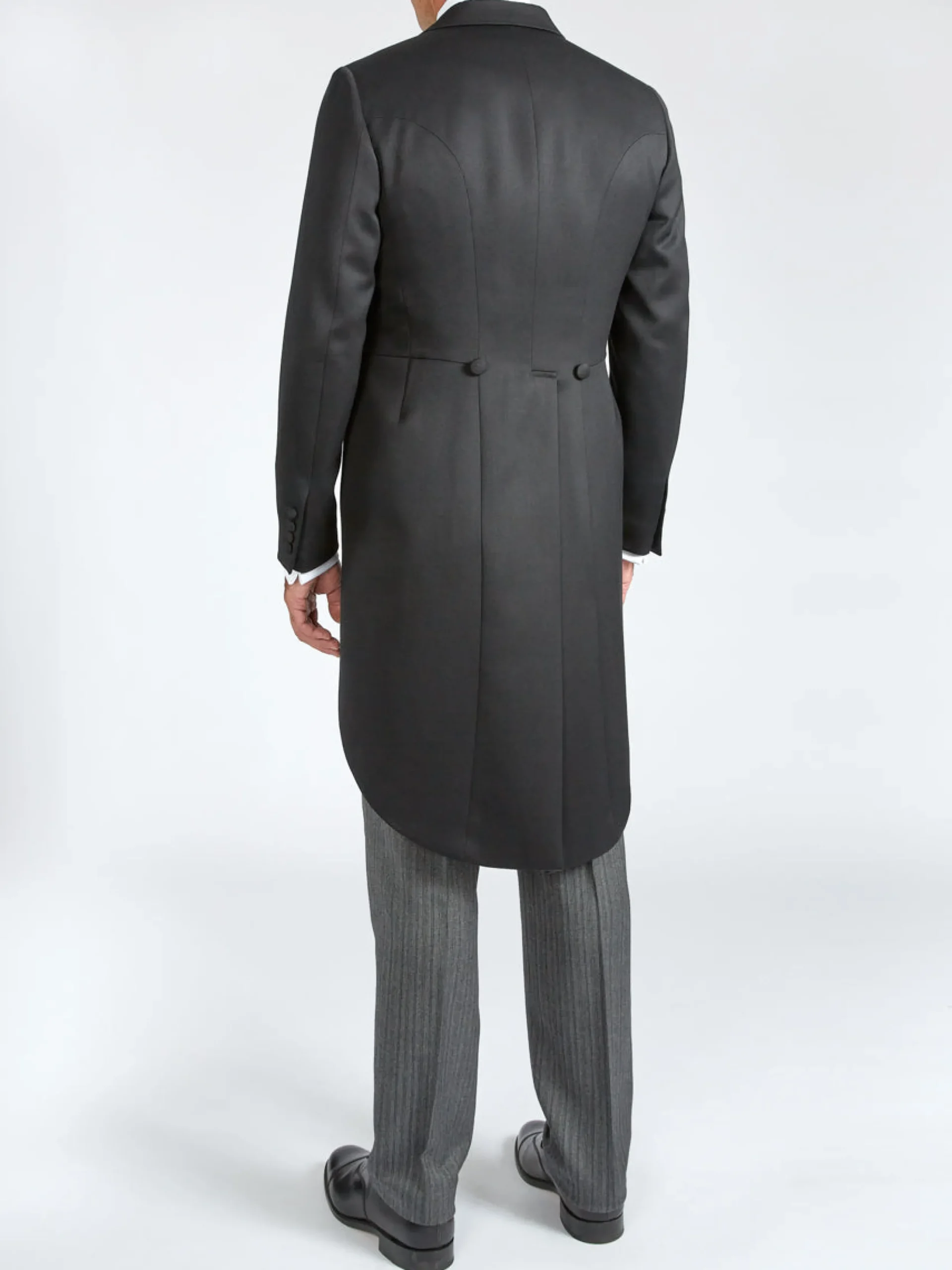 Favourbrook Black Hampton Barathea Wool Morning Coat- Groomswear | Wedding Attire