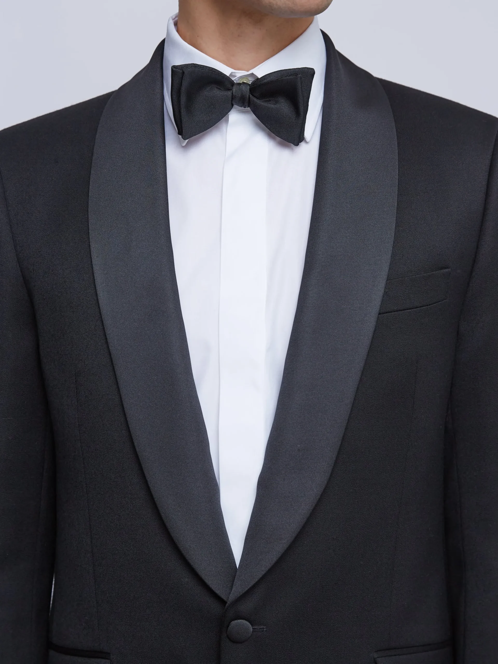 Favourbrook Black Hampton Wool Shawl Lapel Dinner Jacket- Occasionwear | Dinner Jackets