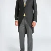 Favourbrook Black Seaton Cashmere Wool Morning Coat- Groomswear | Wedding Attire