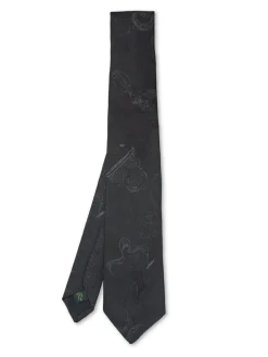 Favourbrook Black St Giles Silk Tie- Ties
