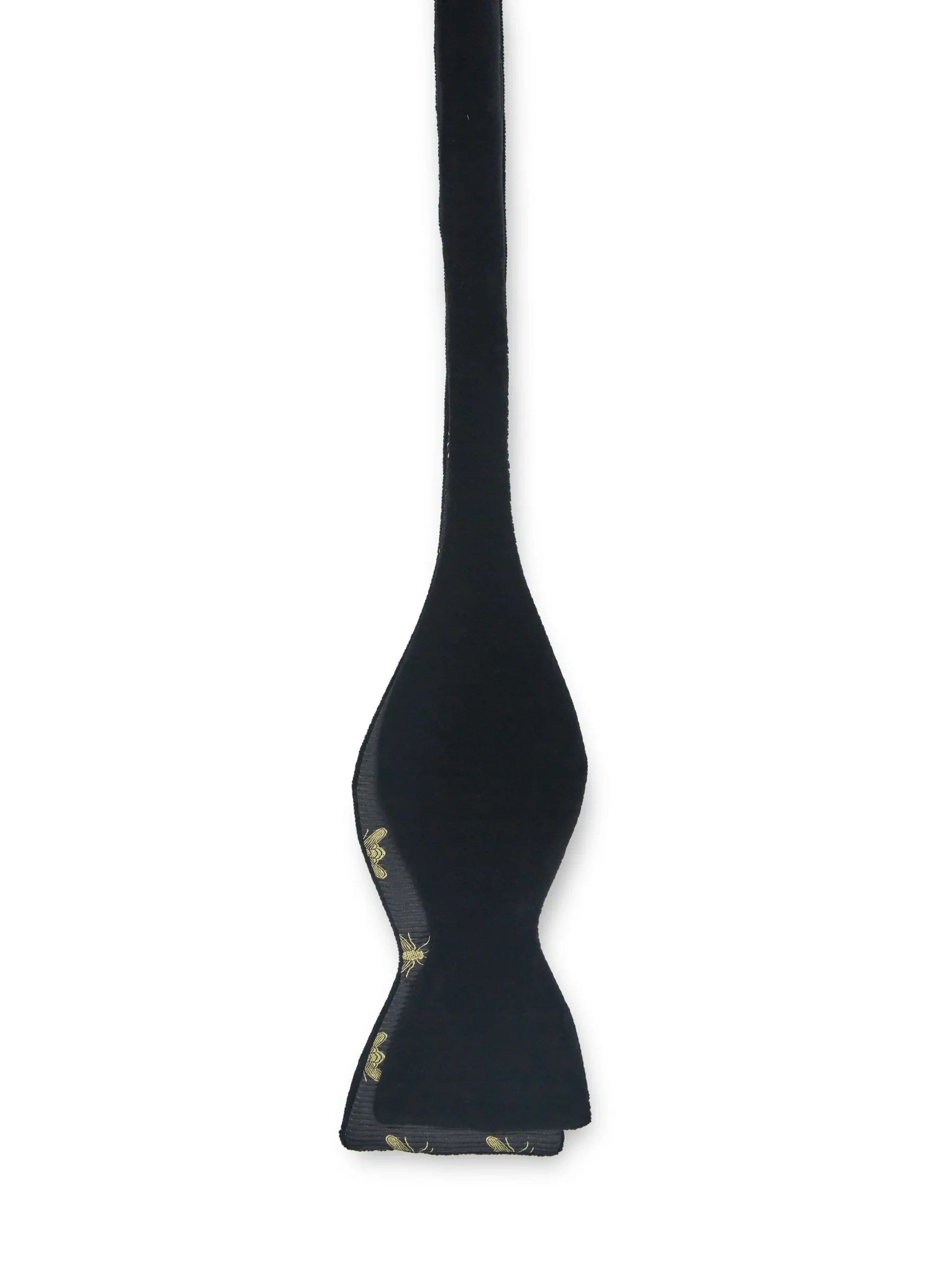 Favourbrook Black Velvet with Black Bees Contrast Large Party Bow Tie- Bow Ties