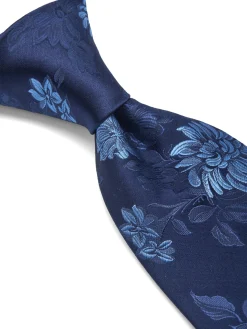 Favourbrook Blue Bourgainville Silk Tie- Ties