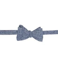 Favourbrook Blue Culcross Linen Bow Tie- Bow Ties
