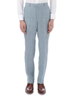 Favourbrook Blue Culcross Linen Windsor Trouser- Trousers