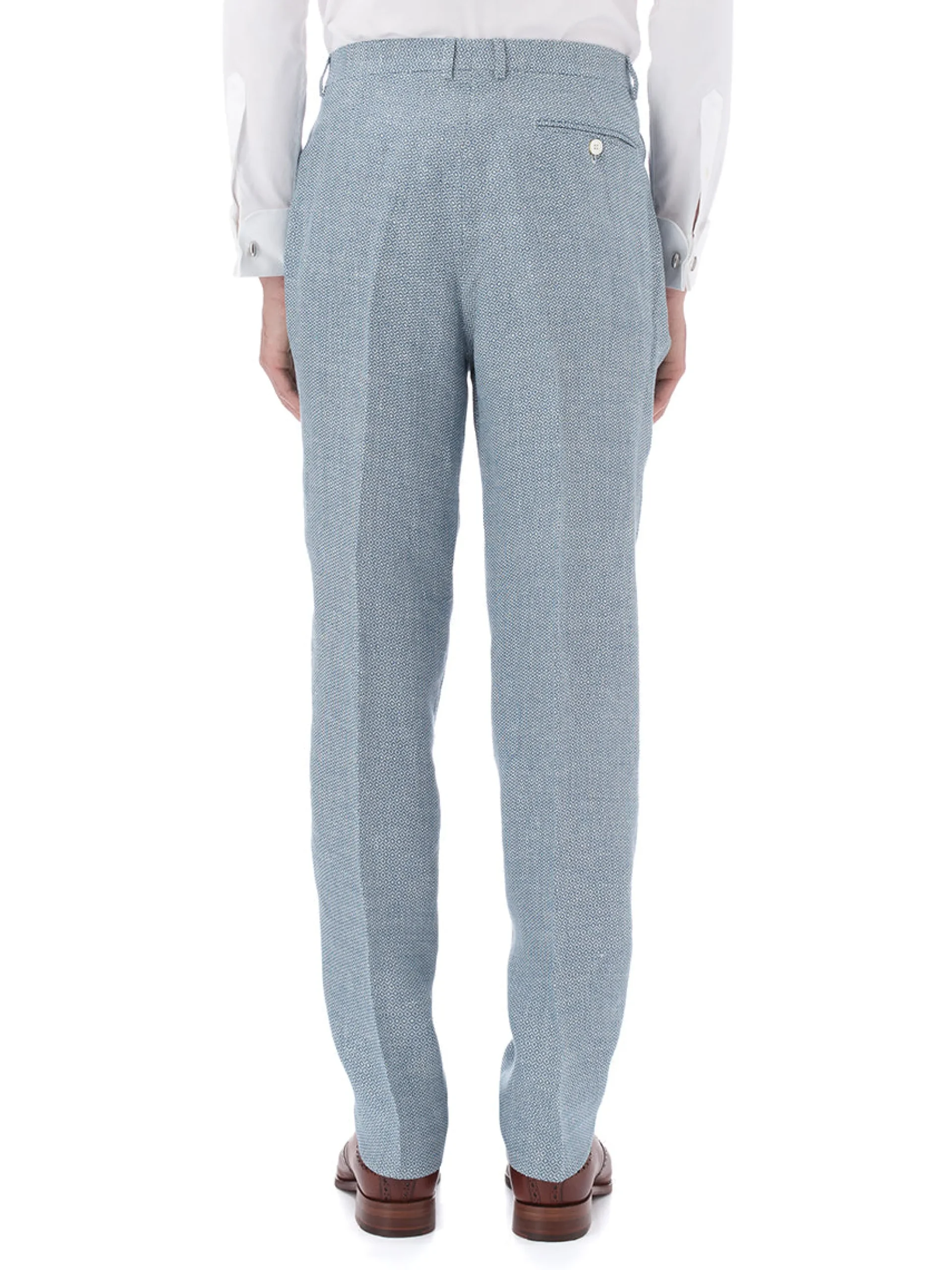 Favourbrook Blue Culcross Linen Windsor Trouser- Trousers
