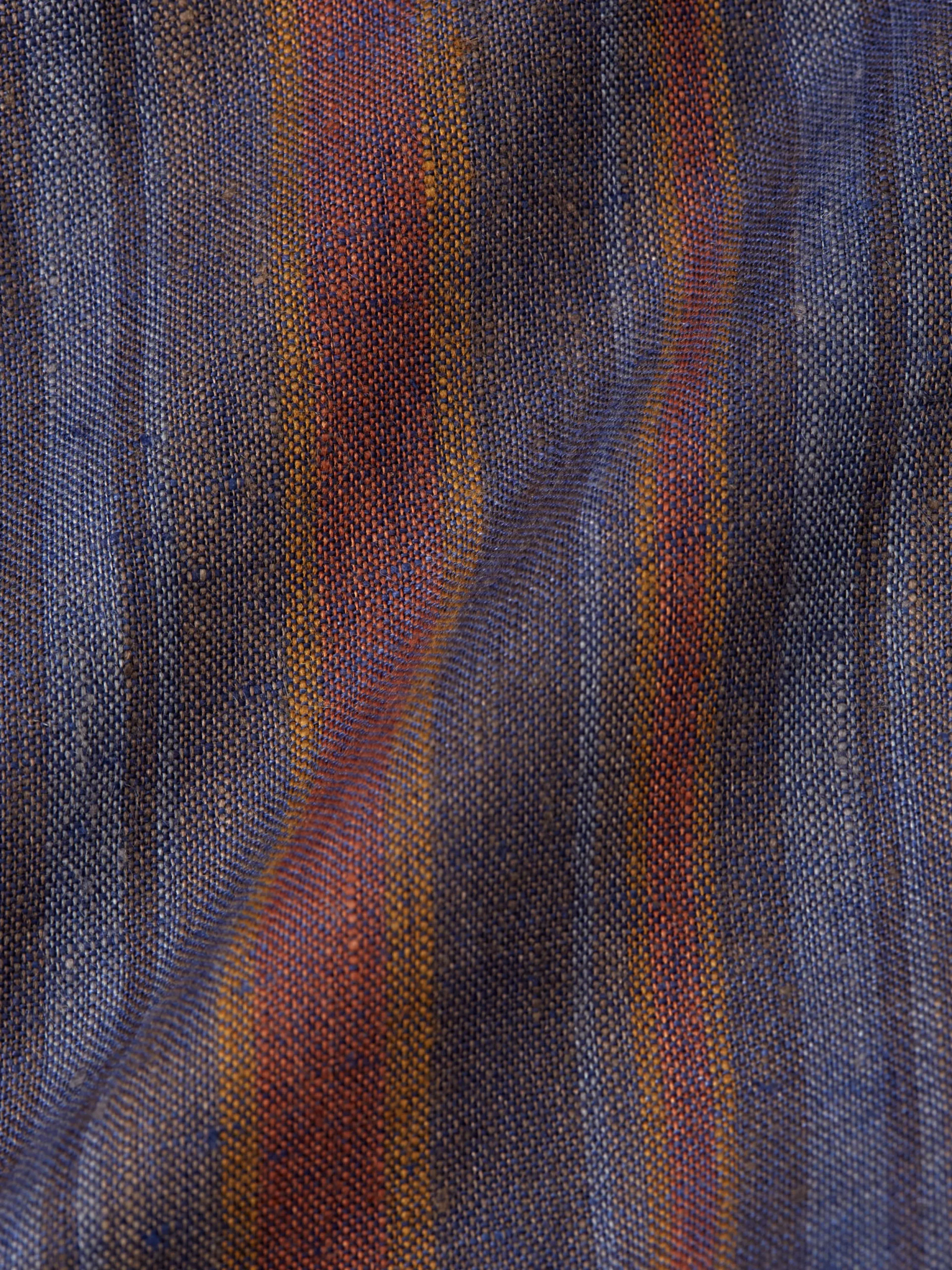 Favourbrook Blue Multi Perran Linen Ivy Shirt- Shirts