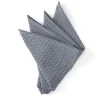 Favourbrook Blue Pattern Cotton/Silk Pocket Square- Pocket Squares