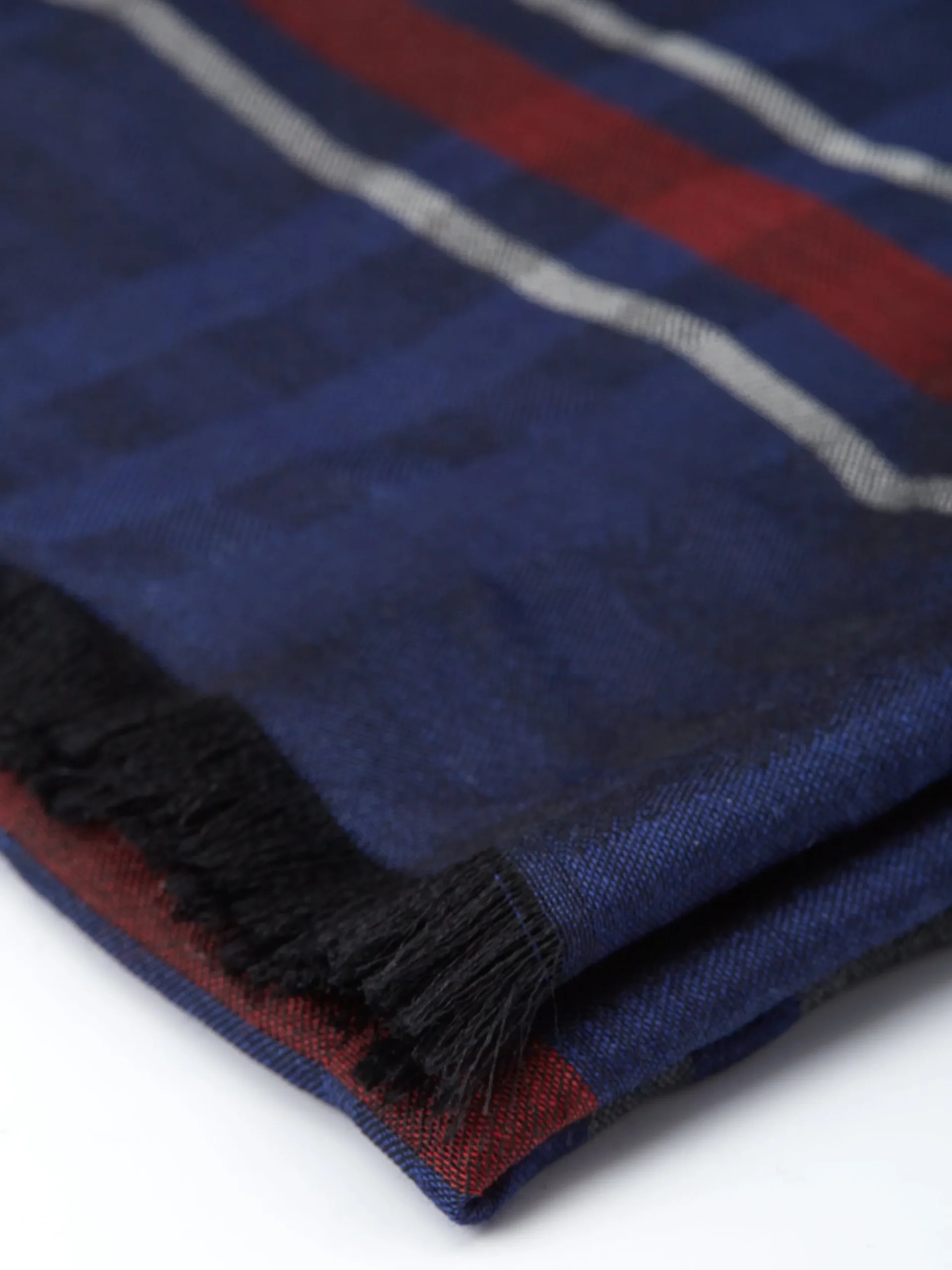 Favourbrook Blue Slade Silk/wool Scarf- Scarves & Cravats