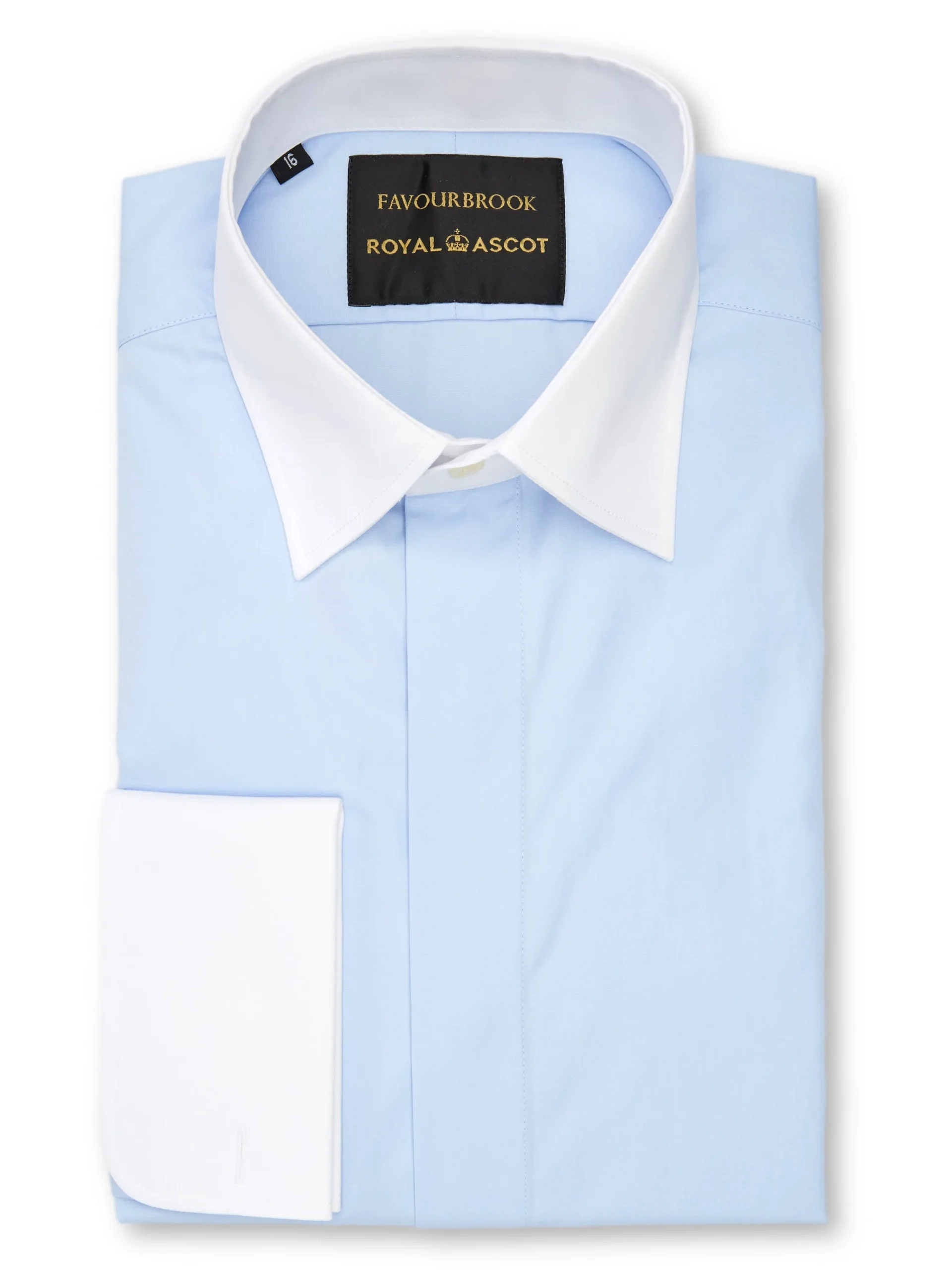 Favourbrook Blue/White Steed Cotton Gatsby Shirt- Shirts