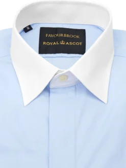 Favourbrook Blue/White Steed Cotton Gatsby Shirt- Shirts