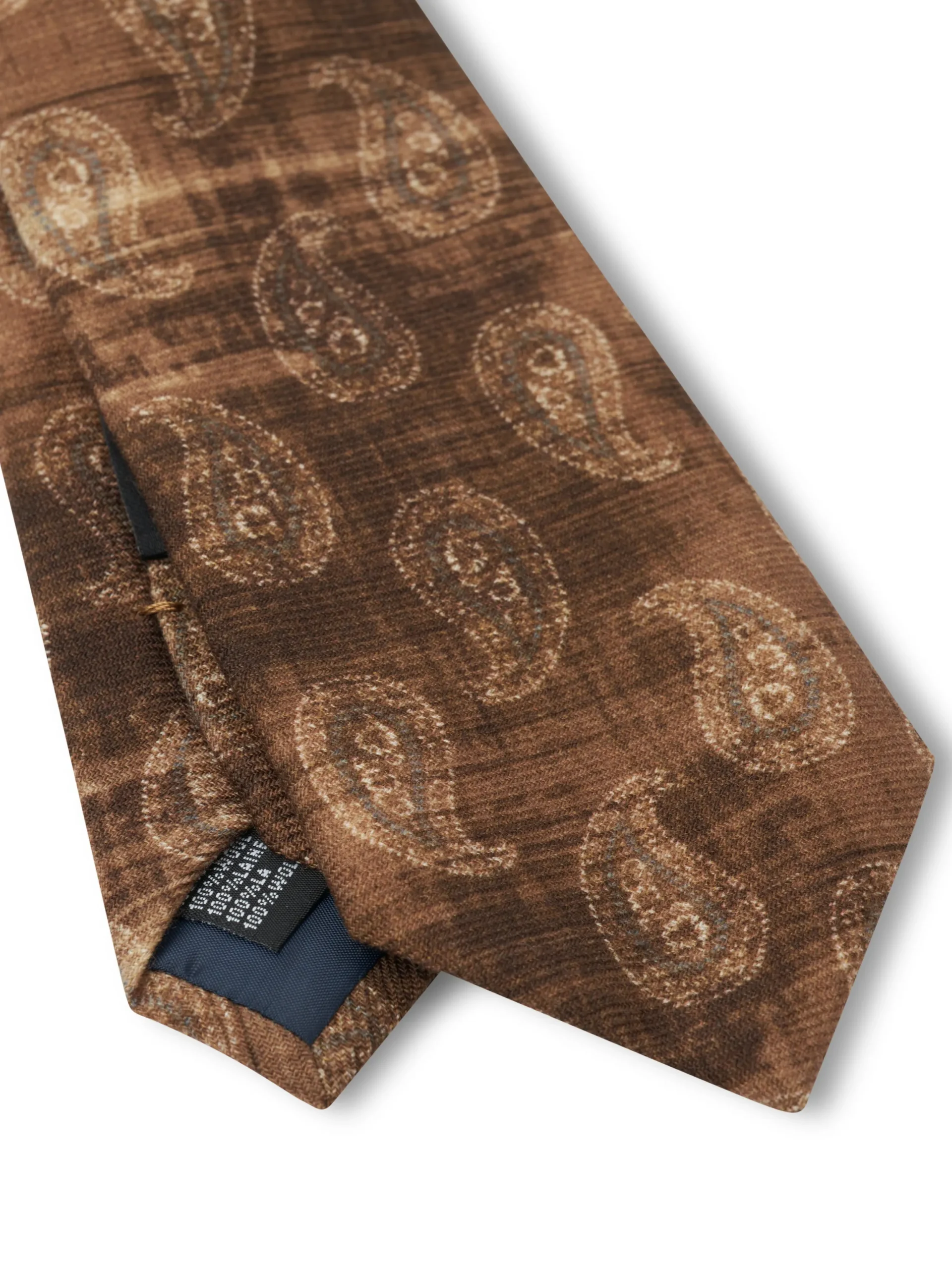 Favourbrook Brown Shirburn Paisley Wool Tie- Ties