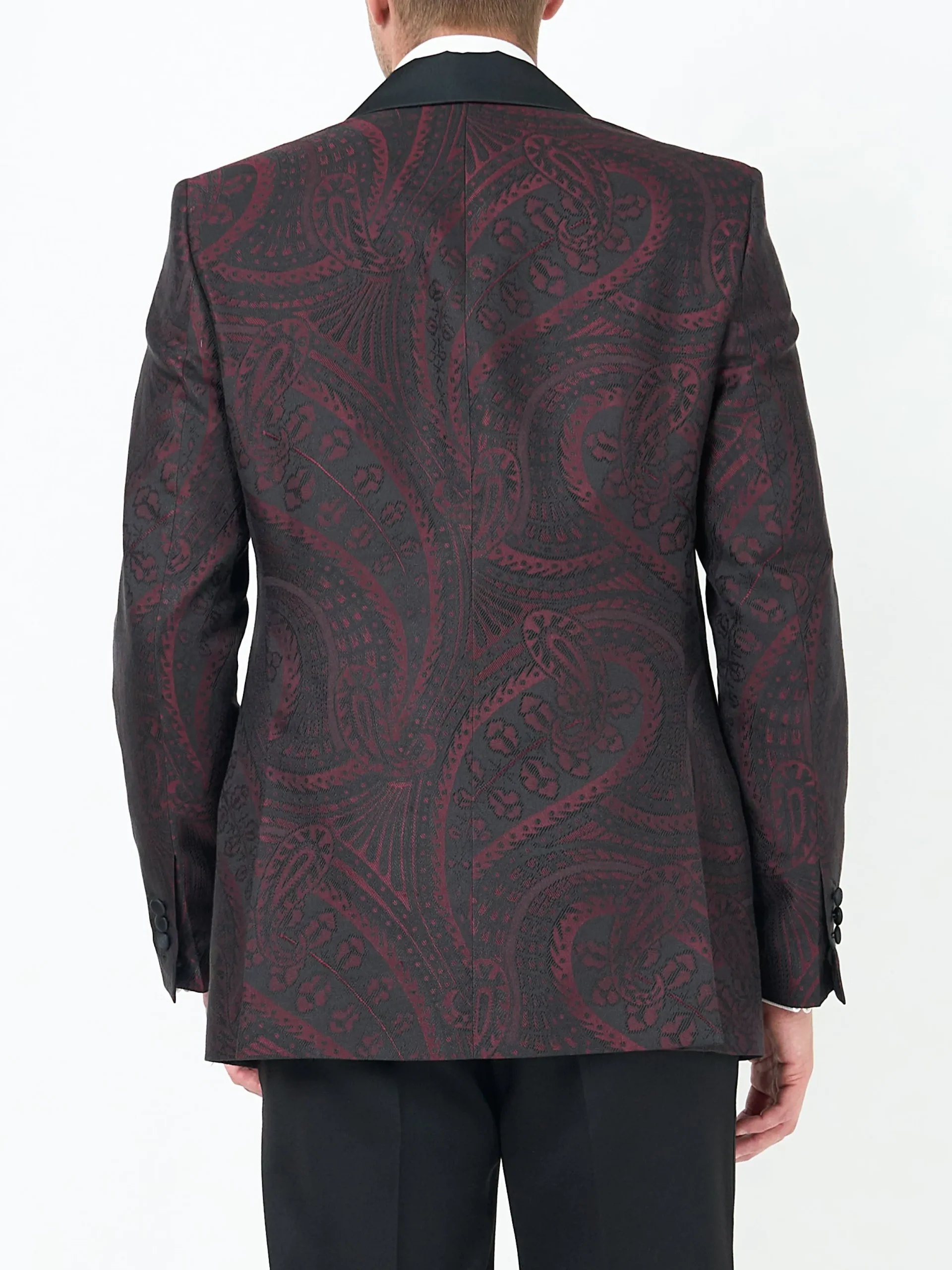 Favourbrook Burgundy Heathcote Paisley Shawl Lapel Dinner Jacket- Occasionwear | Dinner Jackets