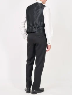 Favourbrook Burgundy Heathcote Paisley Single Breasted 4 Button Piped Waistcoat- Waistcoats | Single Breasted Waistcoats