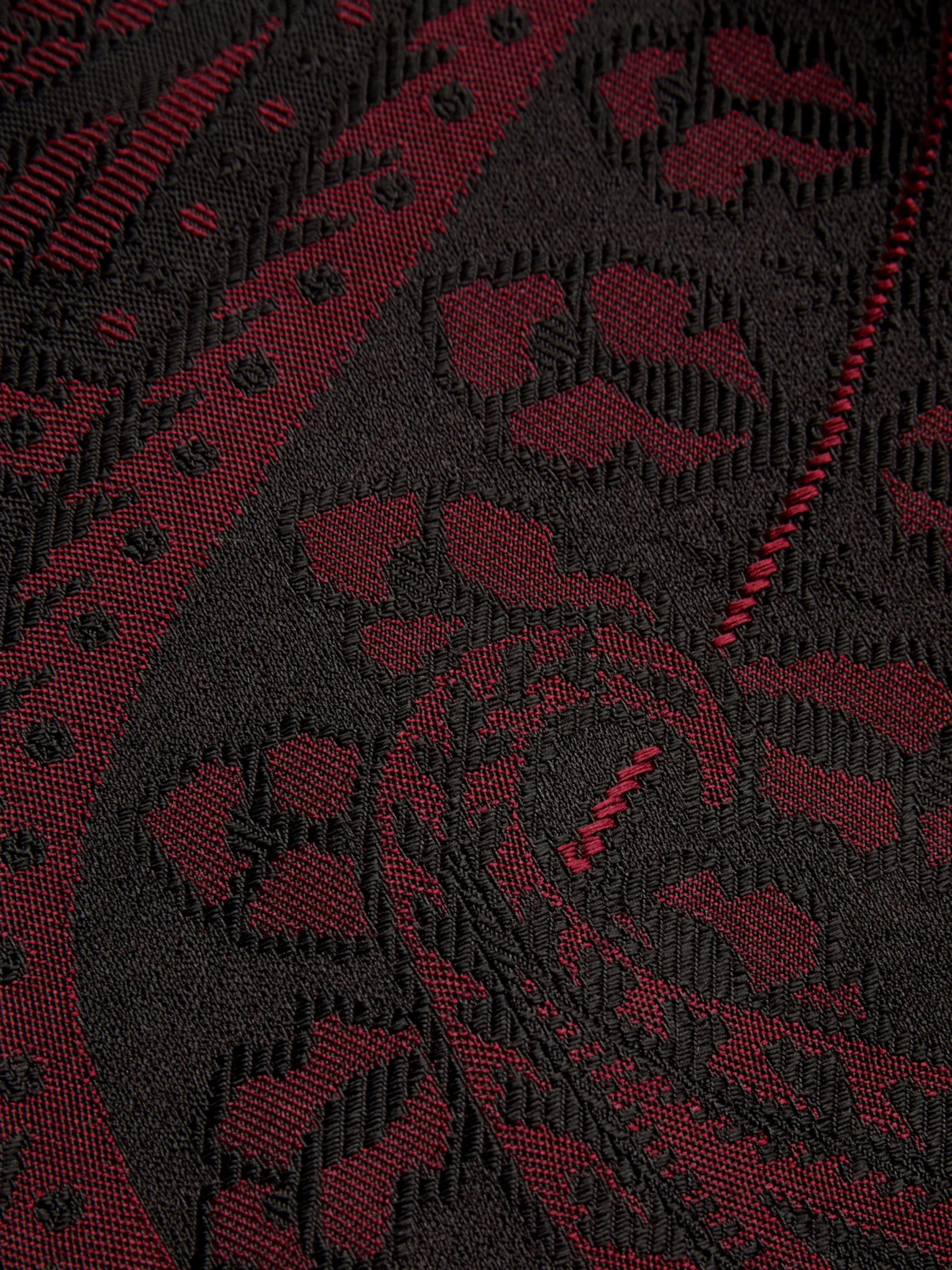 Favourbrook Burgundy Heathcote Paisley Single Breasted 4 Button Piped Waistcoat- Waistcoats | Single Breasted Waistcoats