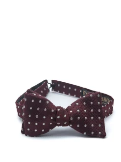Favourbrook Burgundy Pickwick Silk Bow Tie- Bow Ties