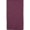Favourbrook Burgundy Spot Silk Scarf- Scarves & Cravats