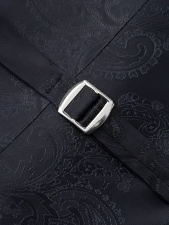 Favourbrook Burgundy Vincent Wool Single Breasted 4 Button Piped Waistcoat- Waistcoats | Single Breasted Waistcoats