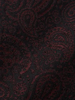 Favourbrook Burgundy Vincent Wool Single Breasted 4 Button Piped Waistcoat- Waistcoats | Single Breasted Waistcoats