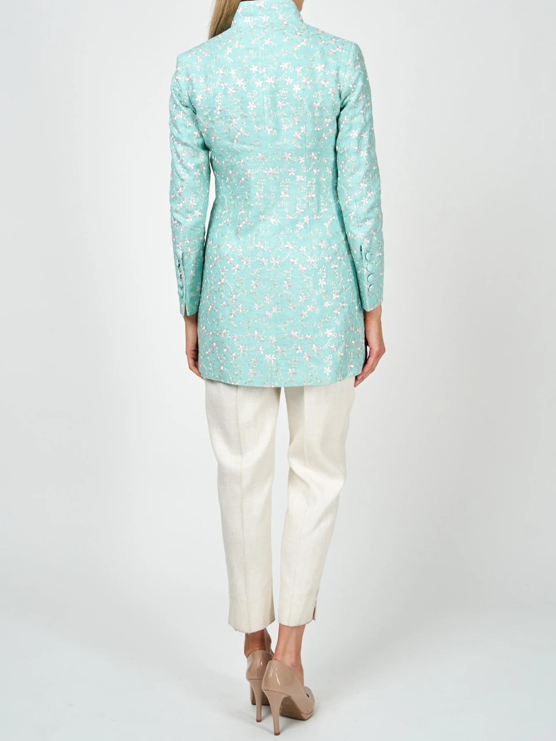 Favourbrook Camden Jacket Aqua Lagoon Finborough Linen-Women Short Jackets | Jackets & Coats