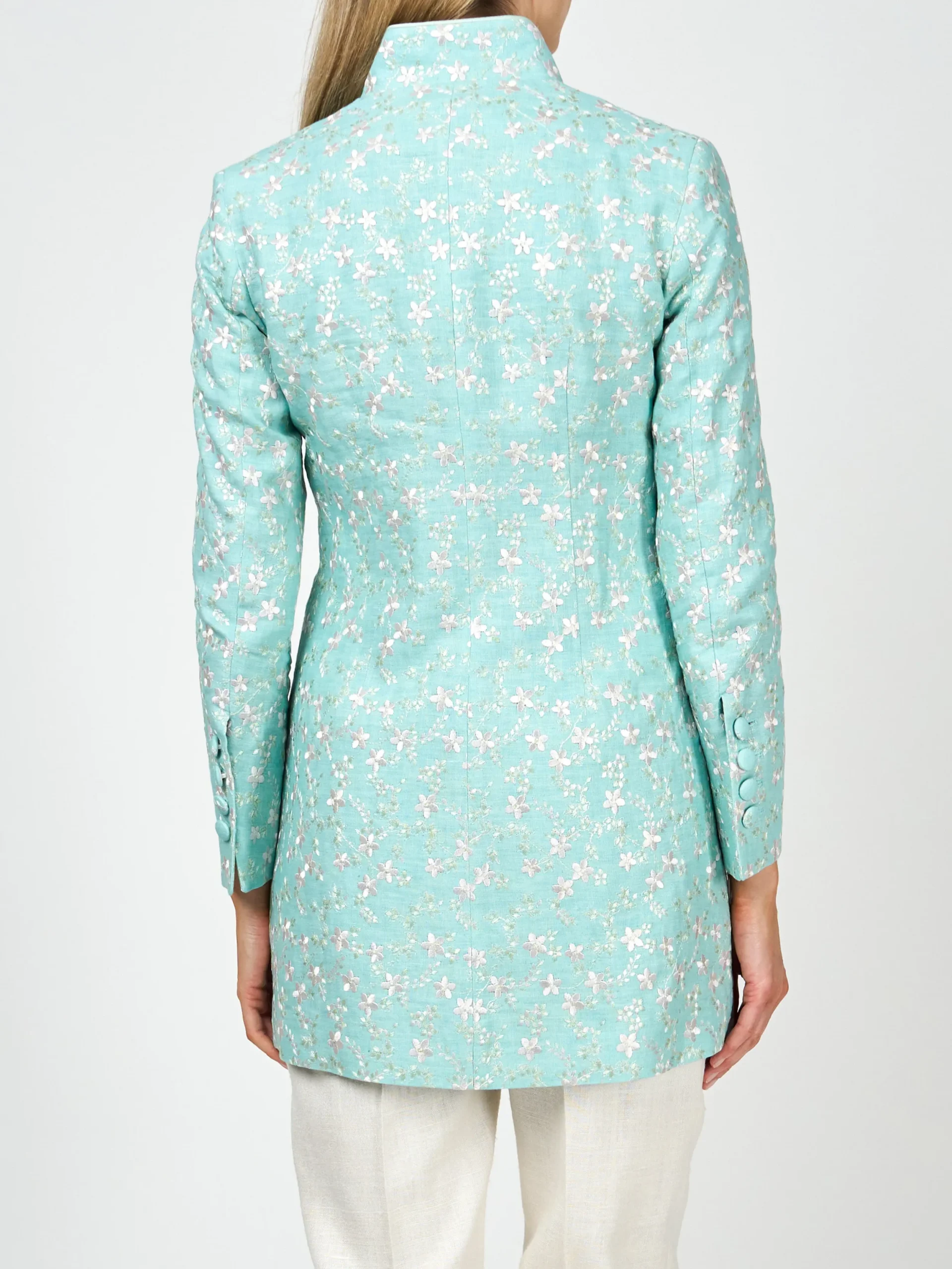Favourbrook Camden Jacket Aqua Lagoon Finborough Linen-Women Short Jackets | Jackets & Coats