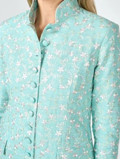 Favourbrook Camden Jacket Aqua Lagoon Finborough Linen-Women Short Jackets | Jackets & Coats