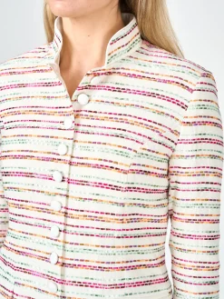 Favourbrook Camden Jacket Ivory Multi Crosby Linen-Women Short Jackets | Jackets & Coats