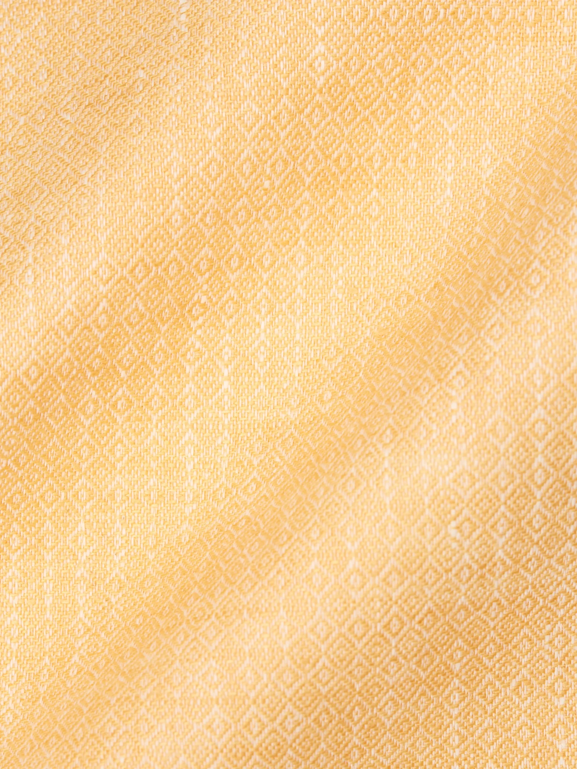 Favourbrook Canary Yellow Alnwick Herringbone Double Breasted 8 Button Shawl Lapel Waistcoat- Waistcoats | Shawl Lapel Waistcoats