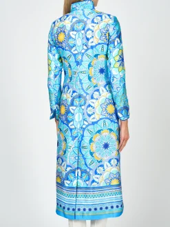 Favourbrook Carnaby Coat Blue Rockingham Silk Satin-Women Mother Of The Bride | Jackets & Coats