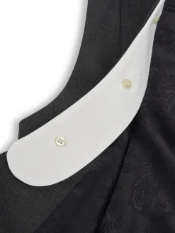 Favourbrook Charcoal Furlong Double Breasted Shawl Lapel Waistcoat with Marcella Slip- Waistcoats | Shawl Lapel Waistcoats