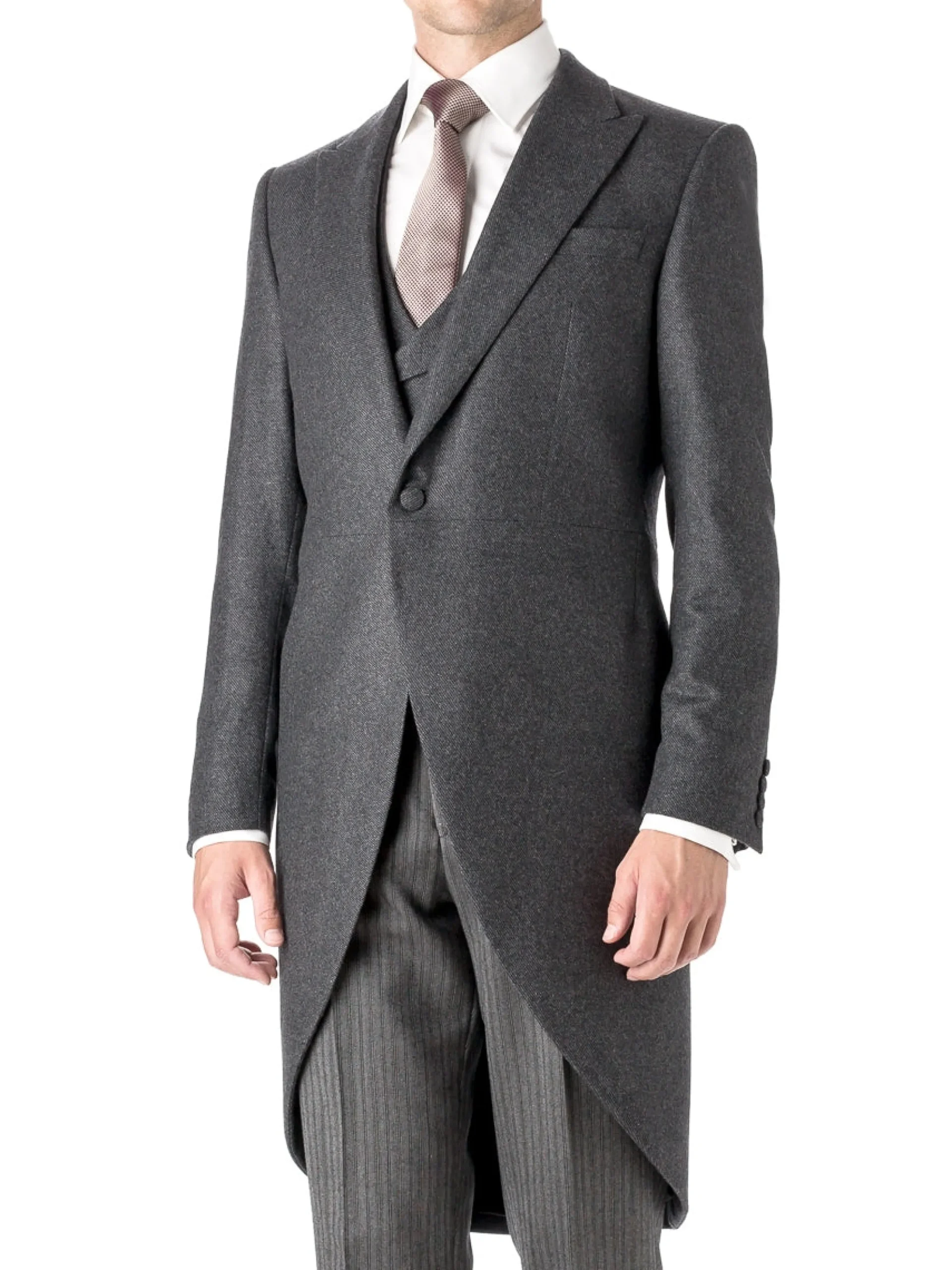 Favourbrook Charcoal Shaftesbury Cashmere Wool Morning Coat- Royal Ascot | Occasionwear
