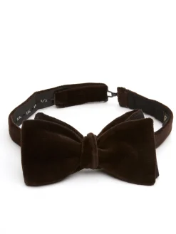 Favourbrook Chocolate Brown Velvet Bow Tie- Bow Ties