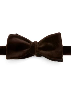 Favourbrook Chocolate Brown Velvet Bow Tie- Bow Ties