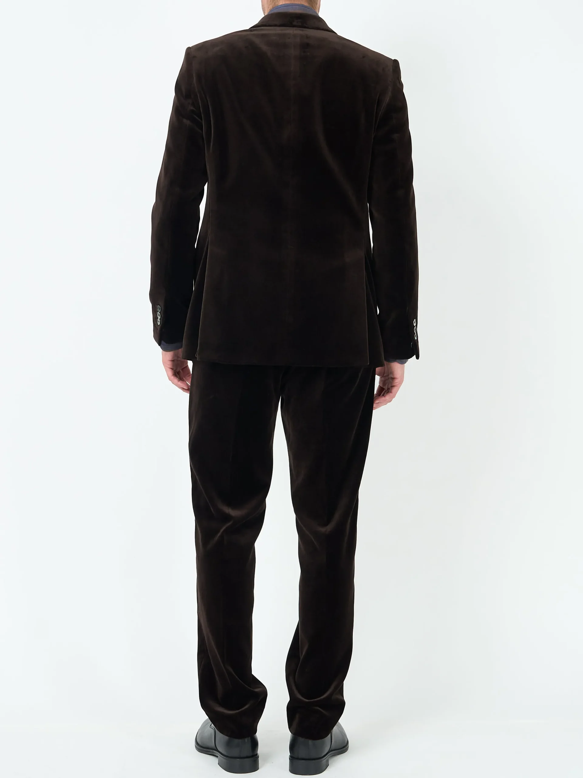 Favourbrook Chocolate Brown Velvet Cotton Newport Jacket- Velvet Jackets | Suits