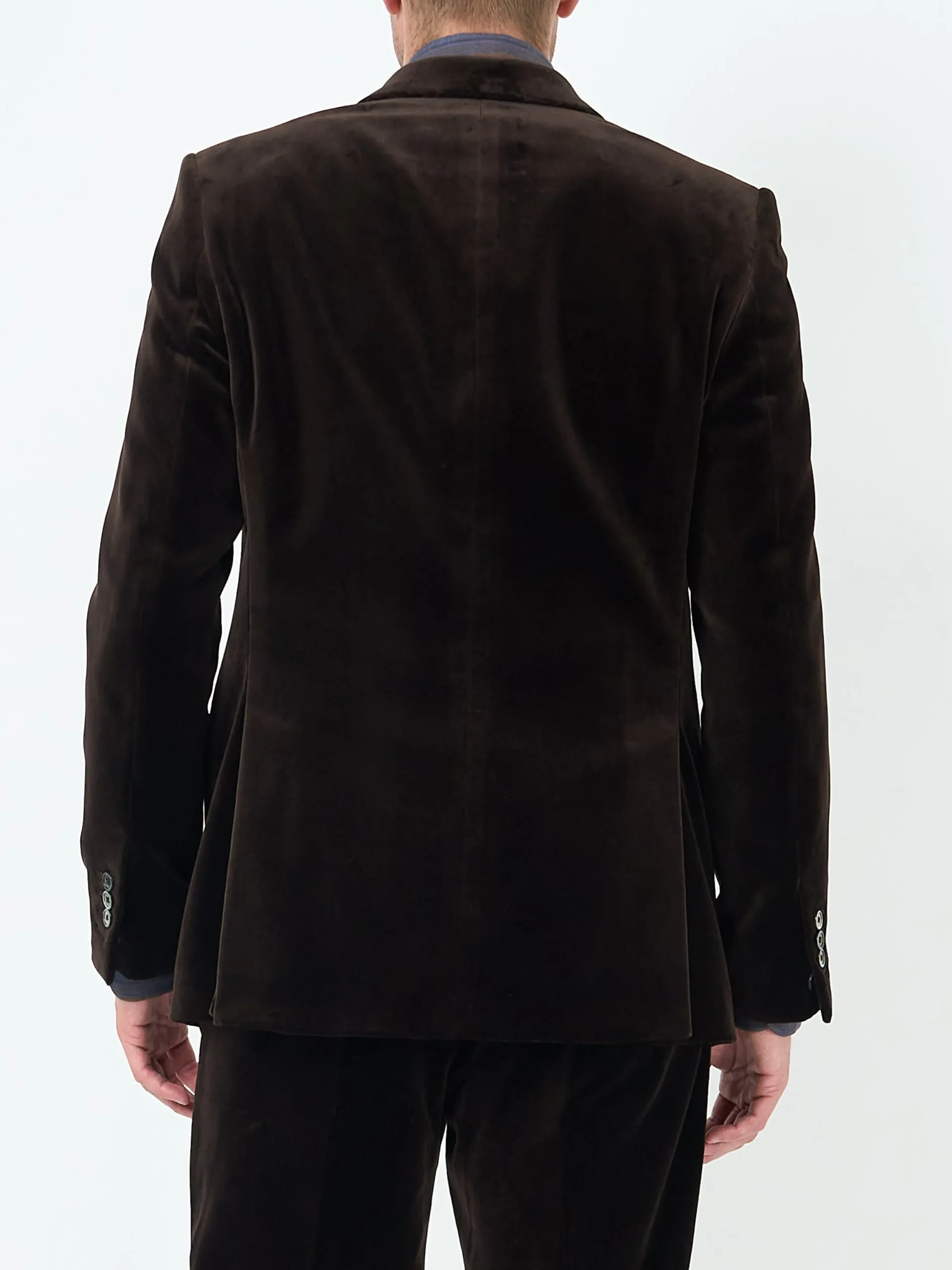 Favourbrook Chocolate Brown Velvet Cotton Newport Jacket- Velvet Jackets | Suits
