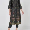 Favourbrook Collarless Duster Coat Black Blythe Duchesse Satin-Women Eveningwear | Eveningwear