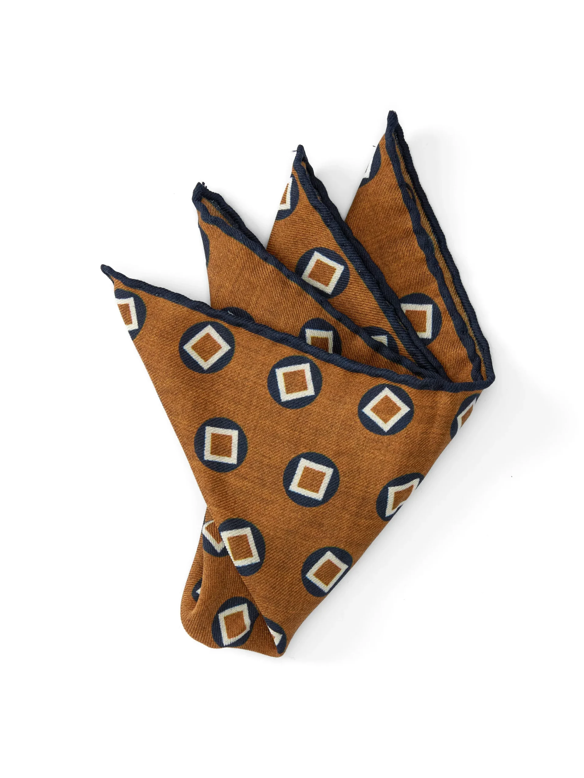 Favourbrook Copper Clivedon Silk Pocket Square- Pocket Squares
