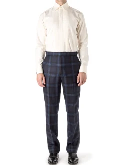 Favourbrook Cream Eaton Cotton Pleated Pintuck Dress Shirt- Shirts